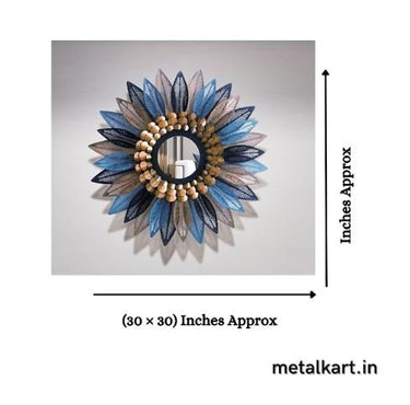 Metallic Blooming Lace Wall Mirror (30 x 30 Inches)